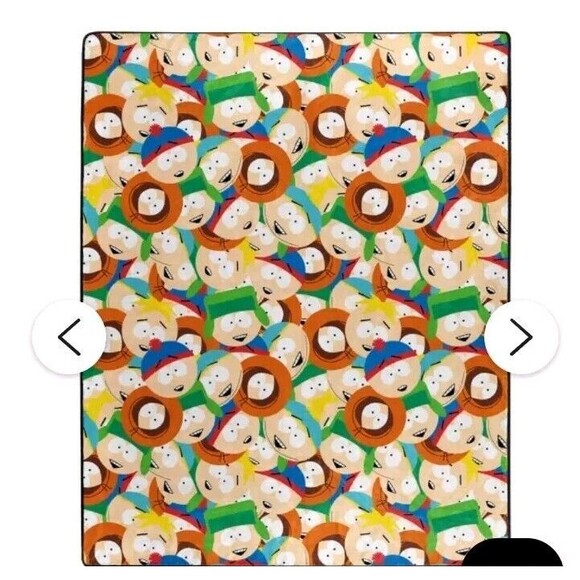 South Park Soft Reversible Plush Fleece Blanket Cartman Kenny STAN KYLE NEW - Picture 2 of 5